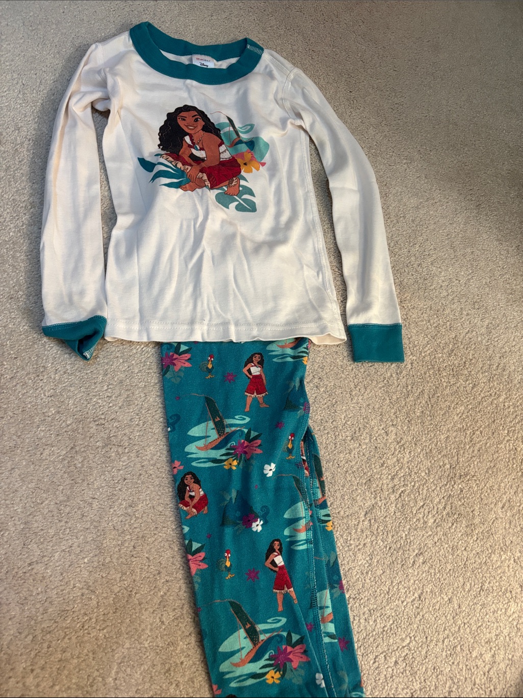 Hanna Andersson Teal & White Moana Pajama Set